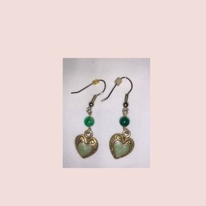 gold heart earrings